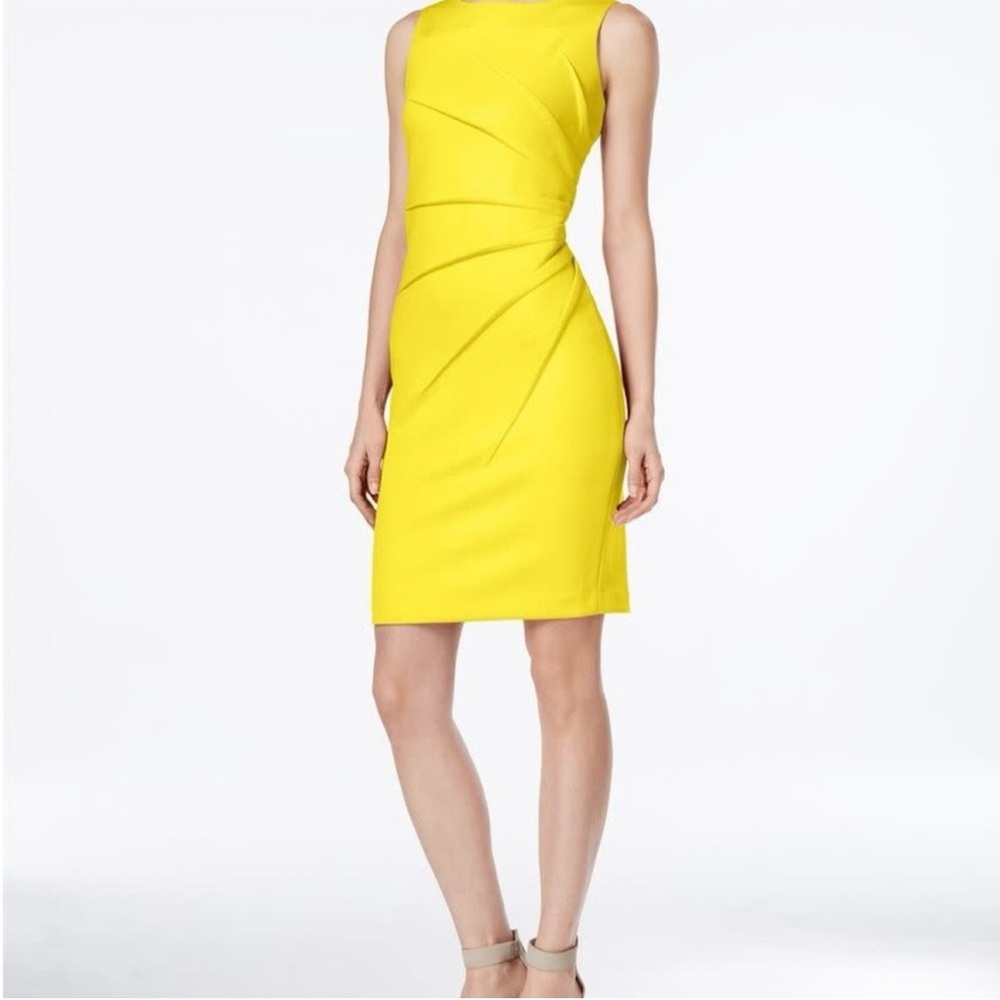 Calvin Klein Starburst Yellow Dress